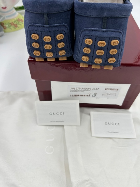 Men’s Gucci GG Embossed Suede Driver Loafers.  Size 10/ Fits 11US. MADE IN ITALY main image 13